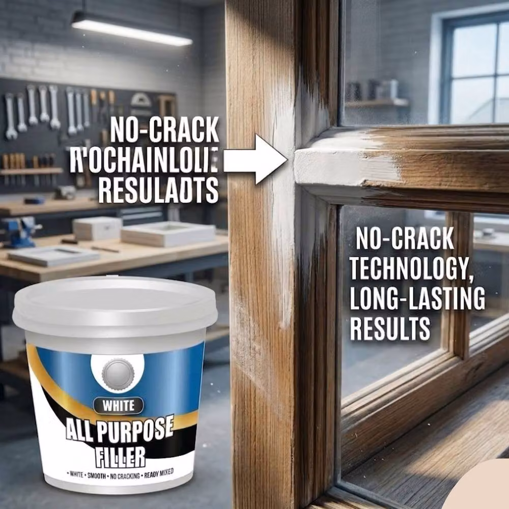 Bedsland All Purpose Wall Crack Repair Filler with Smooth Finish, White, 500g – 4