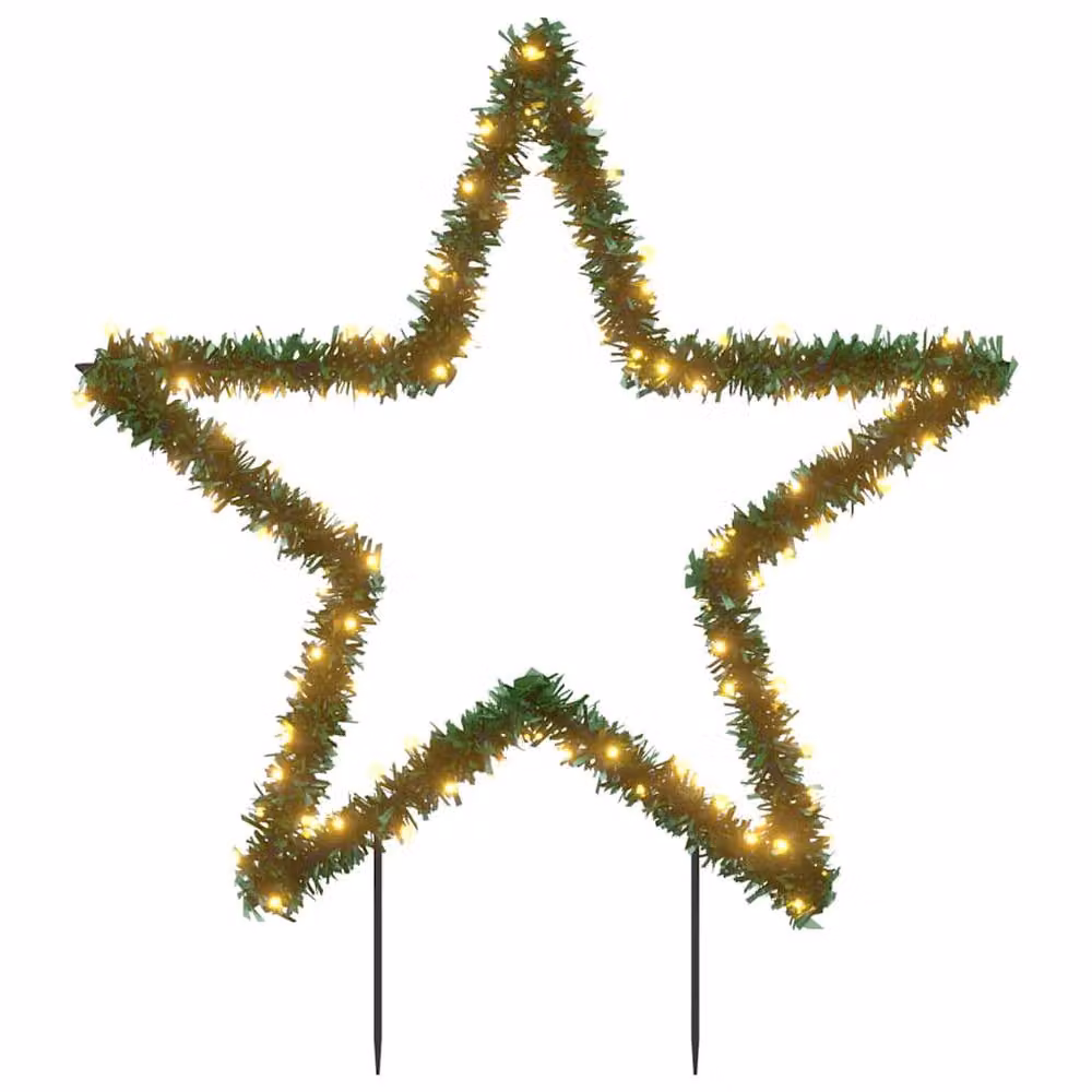 Berkfield Home Green Star Christmas Light Decoration with Spikes and 115 LEDs, Height: 85 cm – 3