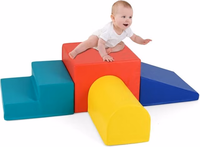 Costway Multicolour Soft Foam Building Block Set for Creative Motor Skill Development