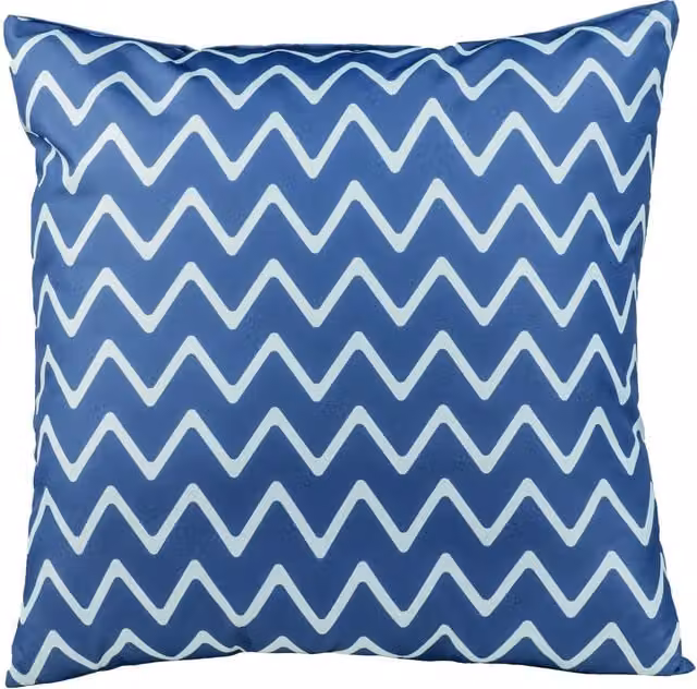 Gardenista Outdoor Scatter Cushion with Chevron Graphic Print in Grey, Blue and Multicolour, W/D/H: 60 x 60 x 60 cm