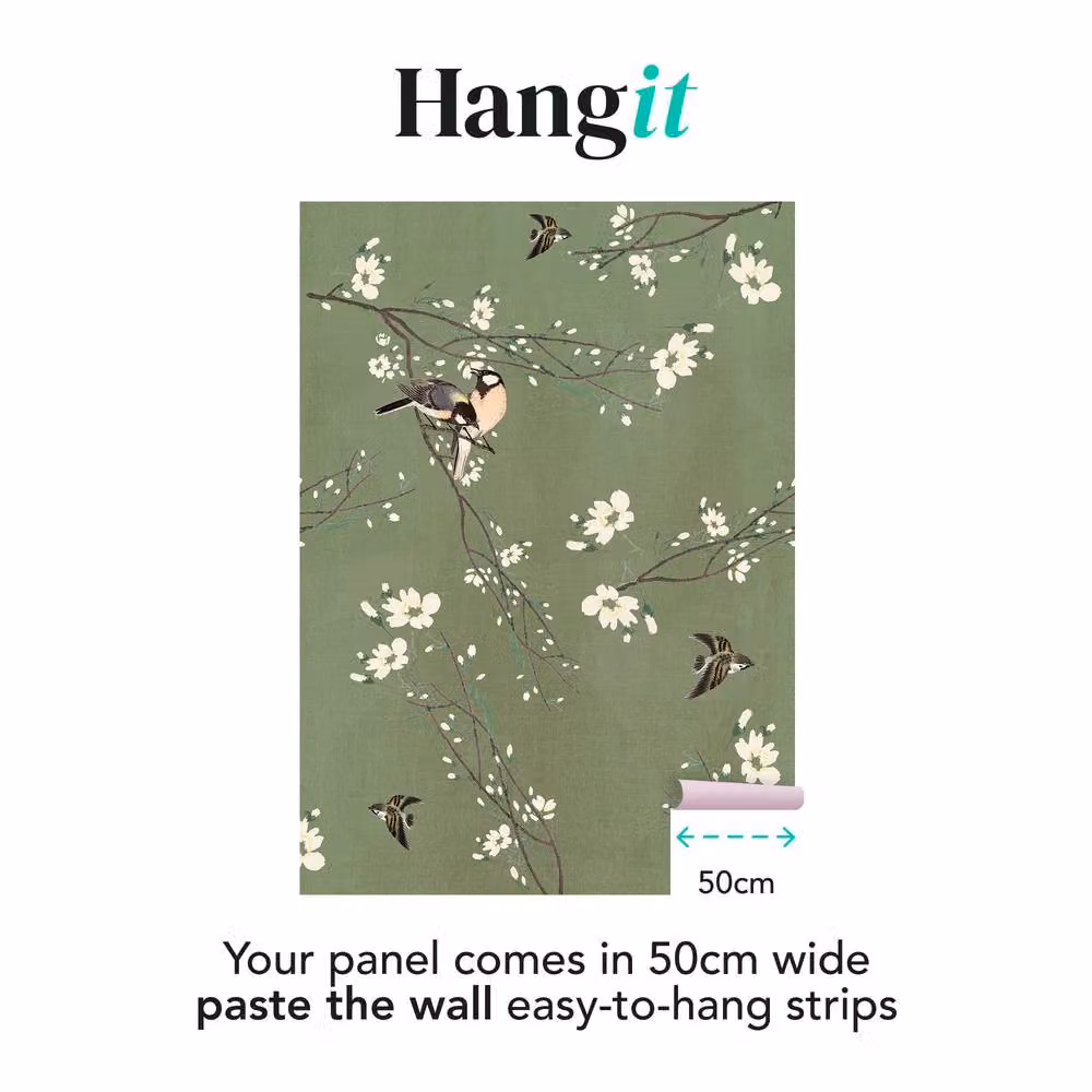 Superfresco Easy Birds and Blossom Green Floral Wall Mural W: 300 cm, H: 280 cm – 2