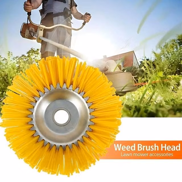EONLION 8 Inch Nylon Brushcutter Strimmer Brush Head in Yellow