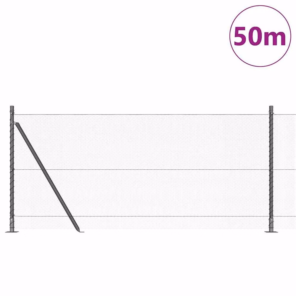 Berkfield Home Grey Steel Hexagon Fence – 2