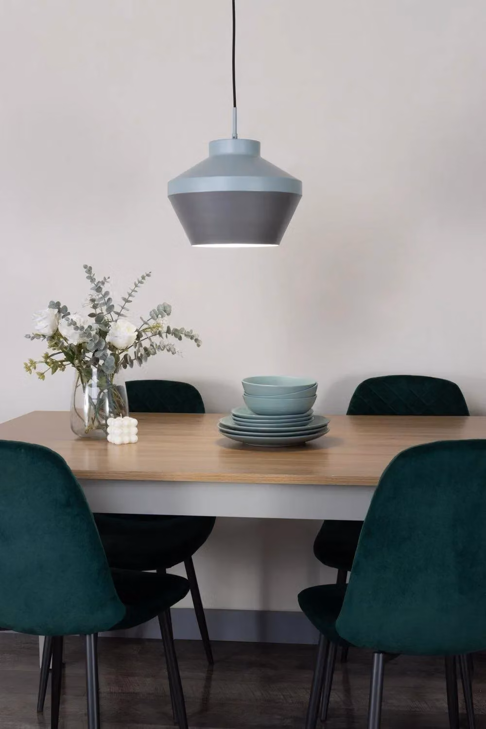 BHS Lighting Lexi Modern Grey Metal Suspended Ceiling Pendant Light – 2