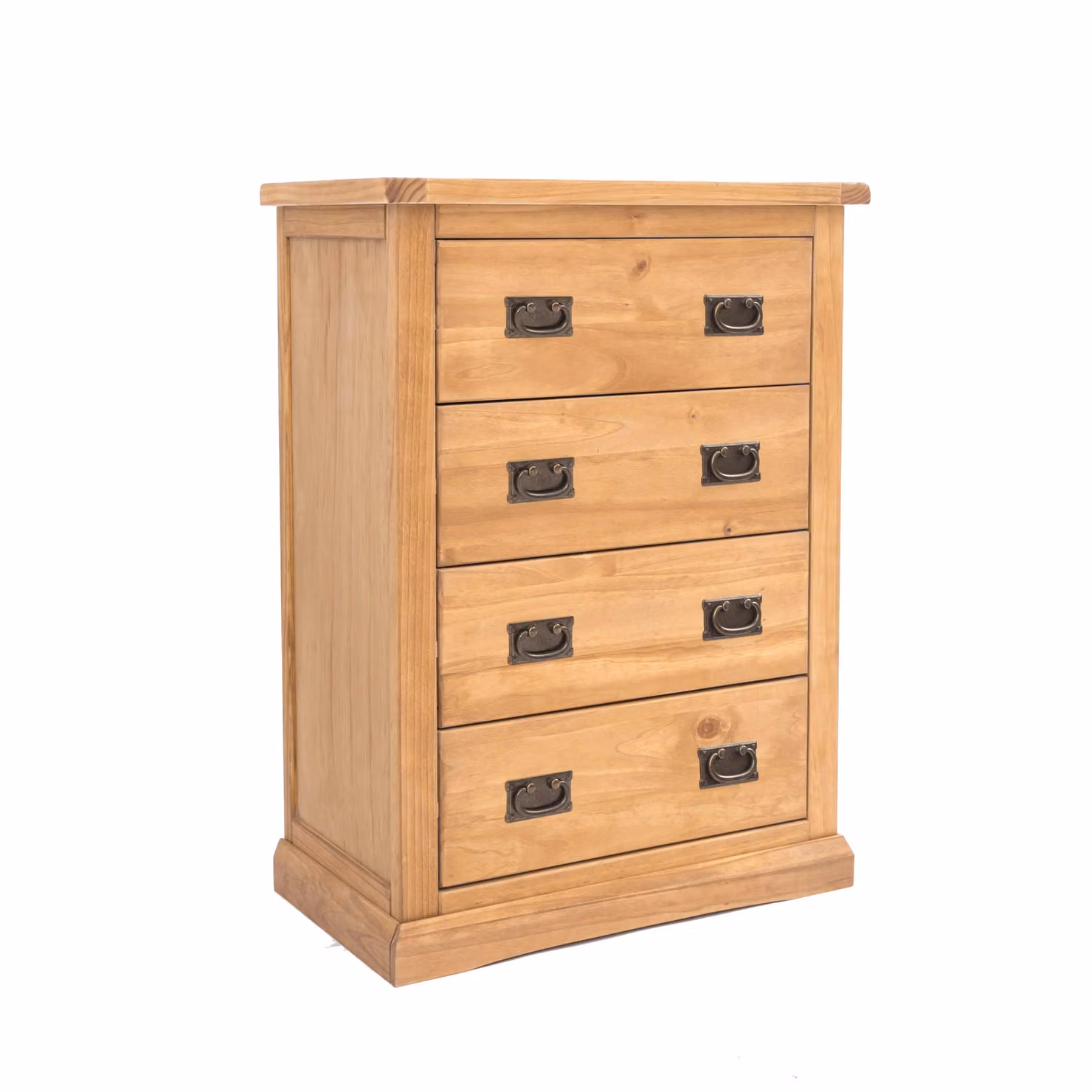 Cabinet Bits Lucca 4 Drawer Petite Chest of Drawers in Light Brown with Gold Handles – 2