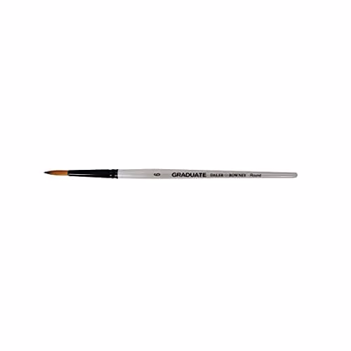 Daler-Rowney Graduate Multi-Technique Round Synthetic Hair Brush, Size 6, Red and Multicolour