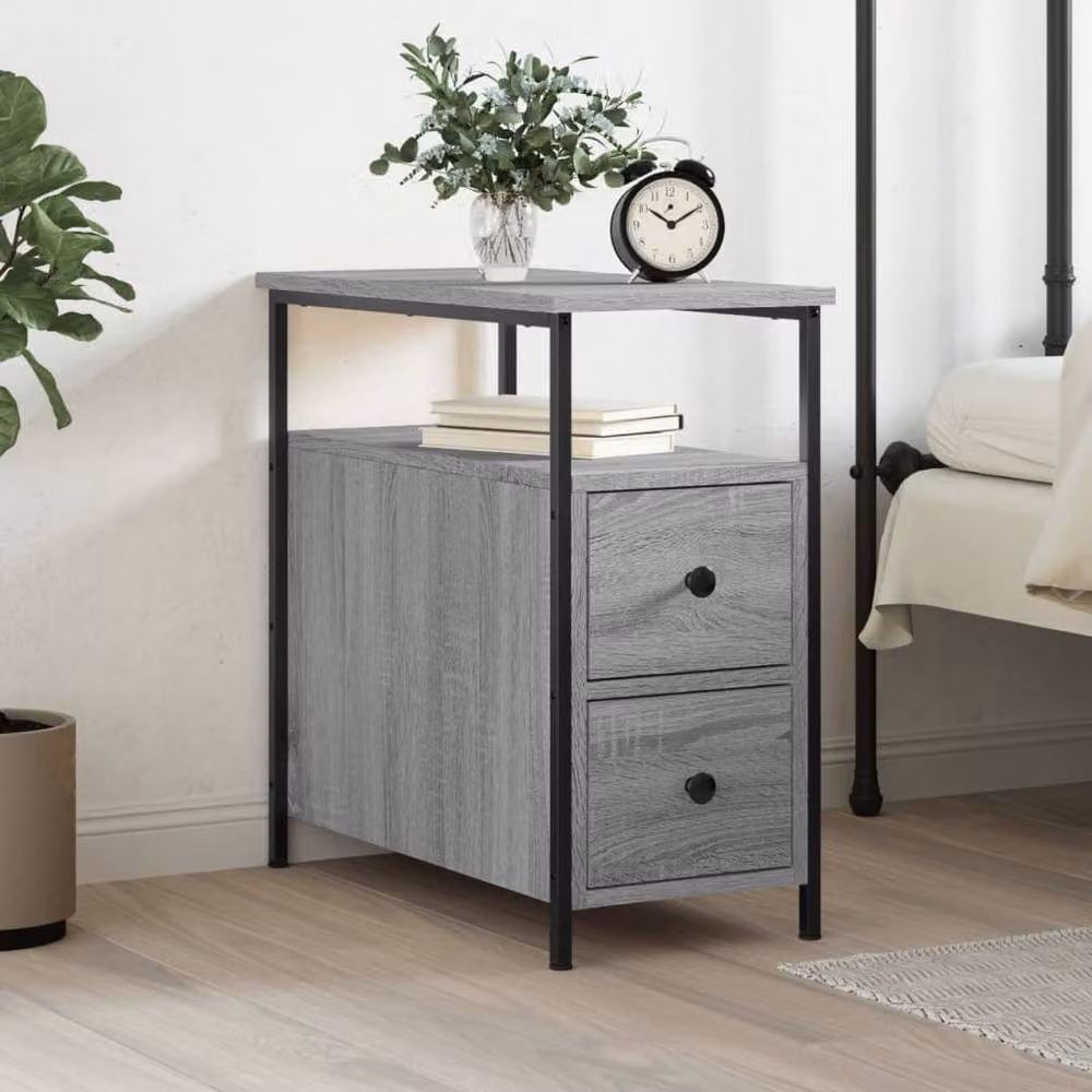 Berkfield Home Grey Sonoma Bedside Cabinet W/D/H: 30 x 60 x 60 cm – 2