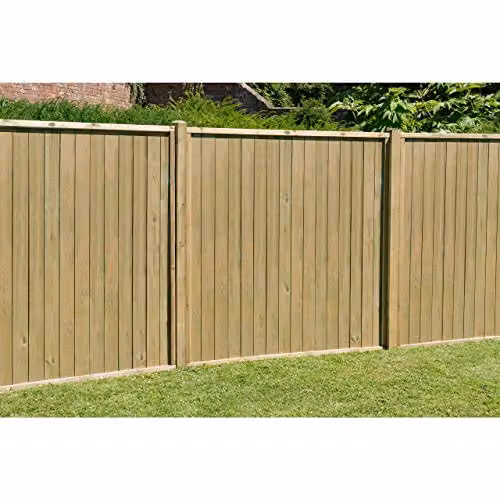 Forest Garden Brown Pressure Treated Wood Fence Panel, Pack of 4, Height: 183 cm, Width: 183 cm, Depth: 40 cm – 2