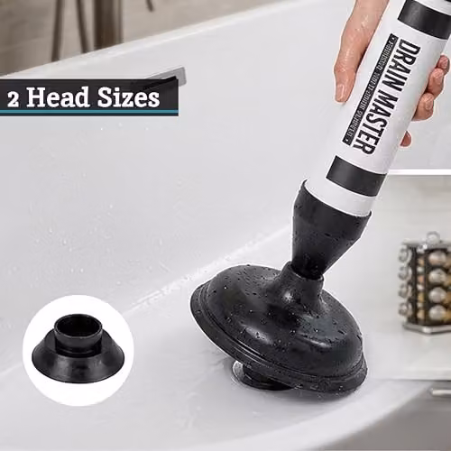 Orsina Unique Drain Master Multi Drain Pump Plunger in Black, W/D/H: 40 x 6 x 6 cm – 3
