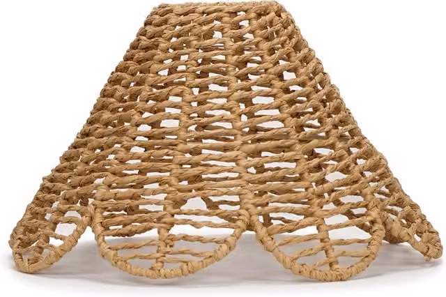 ValueLights Boho Rattan Ceiling Pendant Shade in Brown and Yellow