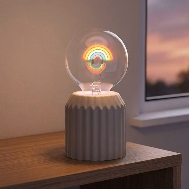 Garden Greatness Multicolour RGB LED Sphere Tabletop Lamp with Rainbow Neon Effect