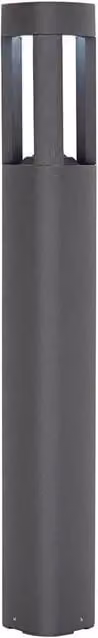 Netlighting Tribeca LED Outdoor Bollard Light in Grey Aluminium and Plastic with Frosted Acrylic, IP54 Rated