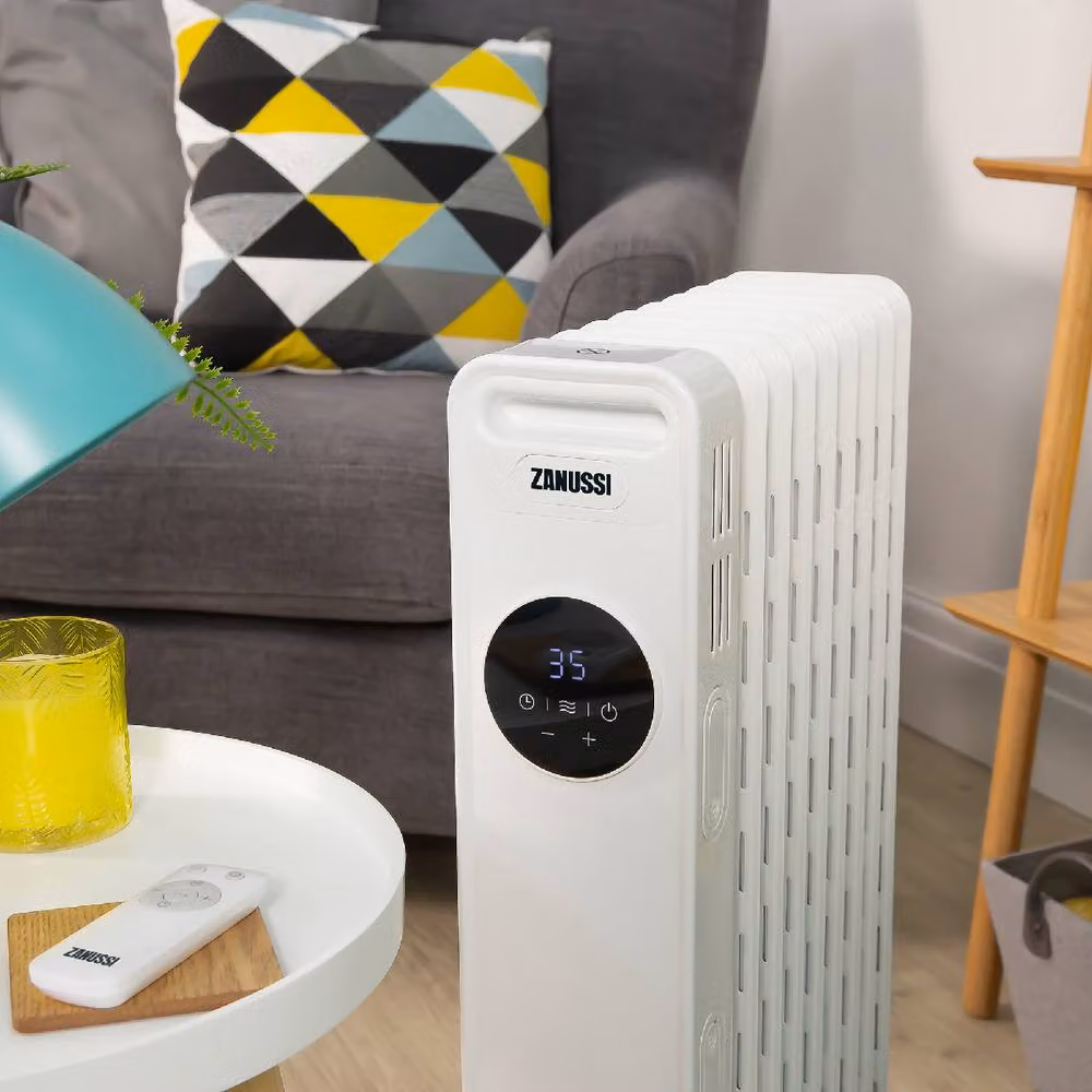 Zanussi 2300W White Oil Filled Radiator with Remote Control, 24 Hour Timer and Overheat Protection, ZOFR5005 – 3