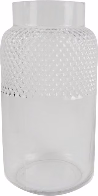Leaf Geometric Glass Tabletop Vase in Transparent White