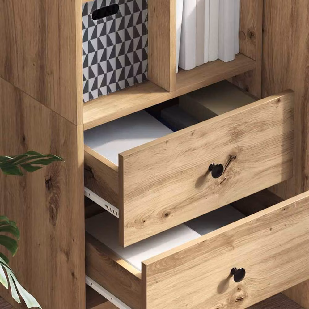 Berkfield Home Artisan Oak Shelving Unit in Brown – 4