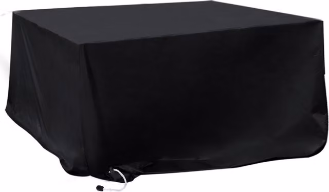 Marlow Waterproof Black Polyester Outdoor Garden Furniture Cover, Width: 242 cm