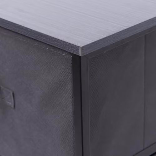 OHS Brooklyn 3-Drawer Fabric Chest of Drawers, Grey – 3