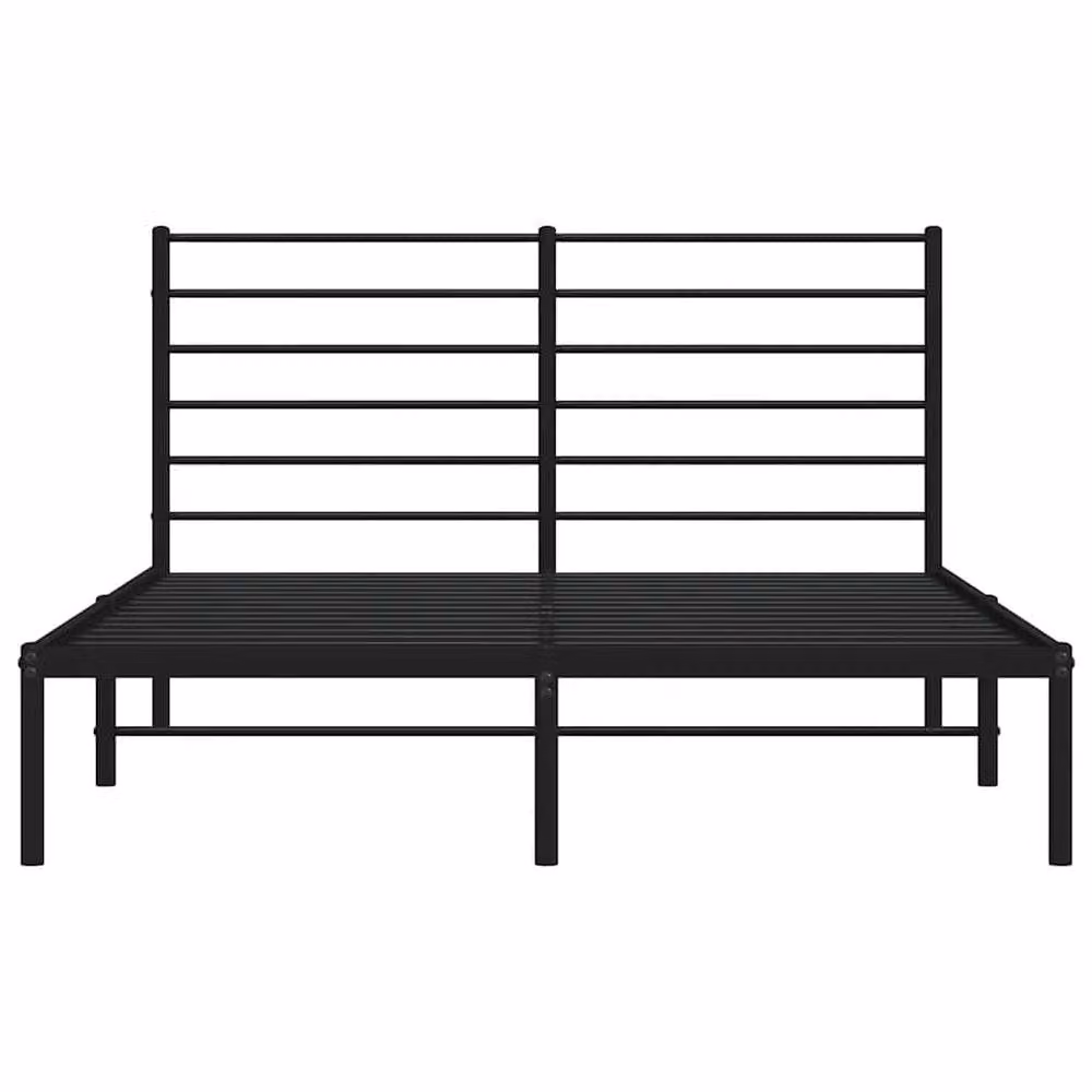 Berkfield Home Metal Bed Frame with Headboard, Black, W/D/H: 120 x 200 cm – 3