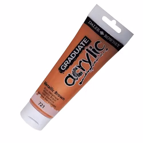 Daler-Rowney Graduate Acrylic Paint in Metallic Brown, 120 ml