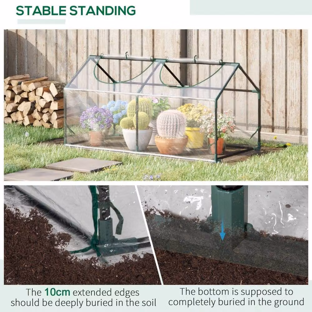 Kelvenix Clear Foil Greenhouse for Tomato and Vegetable Growing, 0.6 m2 – 2