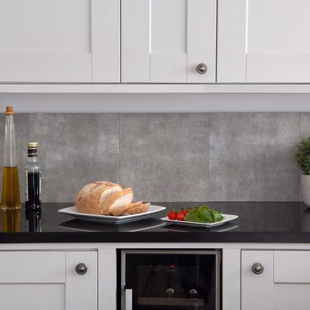d-c-fix Grey Concrete Look Self Adhesive Wall Tiles for Kitchen and Bathroom