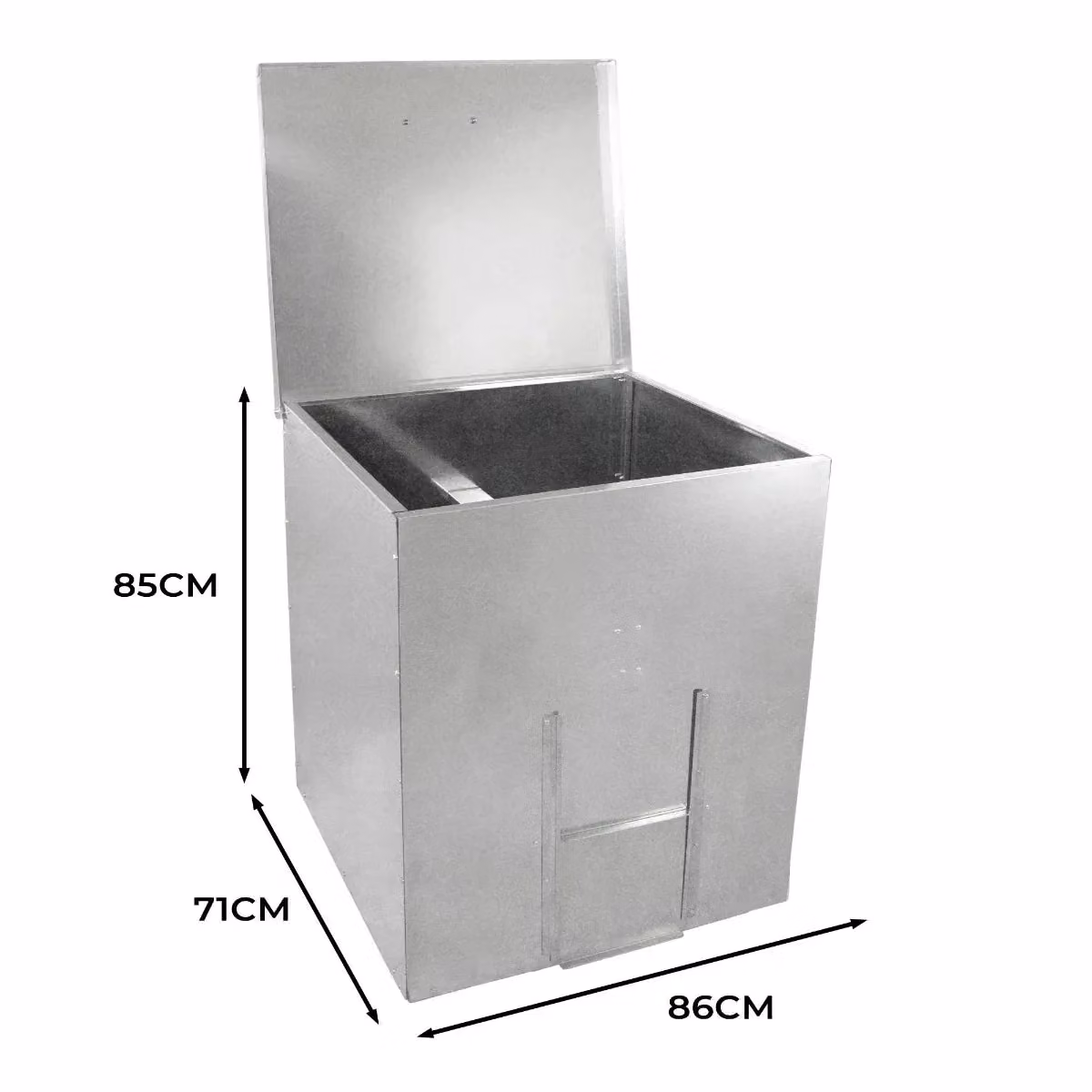 Monstershop Galvanised Steel Coal Bunker in Silver – 2
