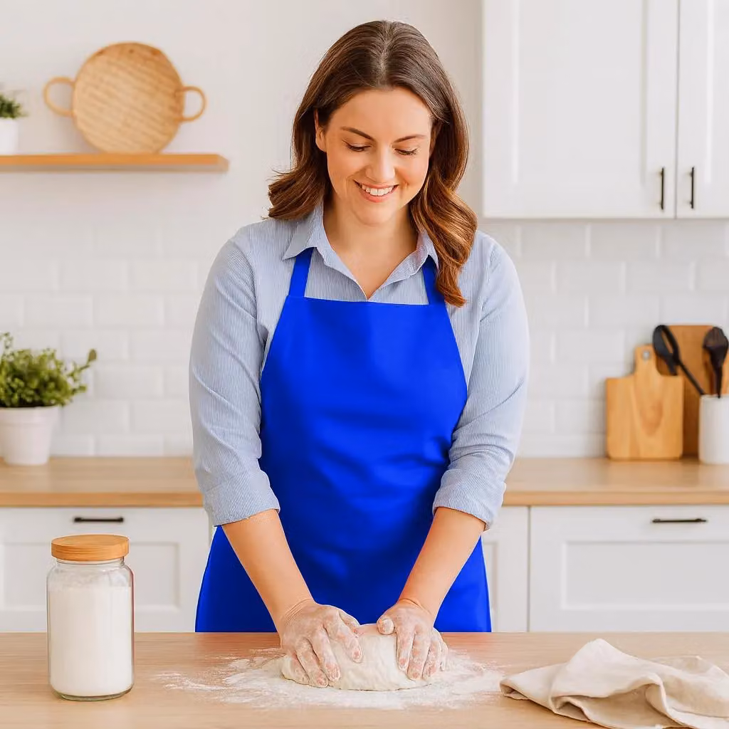Nicola Spring Cotton Kitchen Bib Apron in Blue, One Size – 5