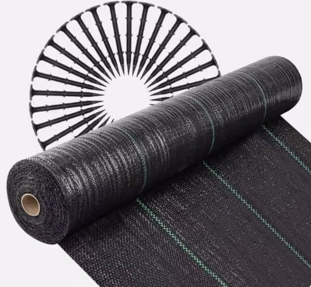 Garden Mile Black Garden Weed Control Fabric Sheet, W: 1 m, L: 15 m