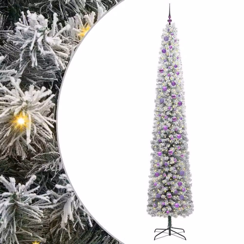 Berkfield Home Artificial Green Christmas Tree with 300 Warm White LEDs and Stand, Height: 270 cm – 2