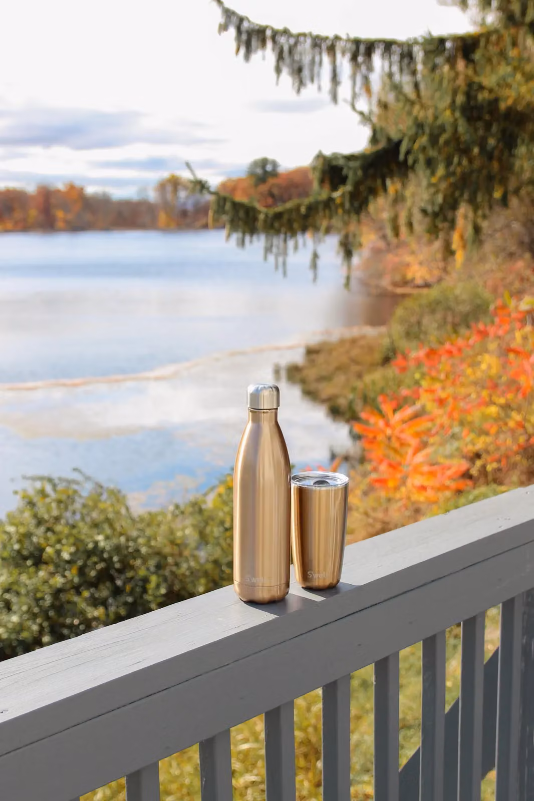 S'well Original Vacuum-Insulated Stainless Steel Water Bottle, Pyrite Gold, 500ml – 2