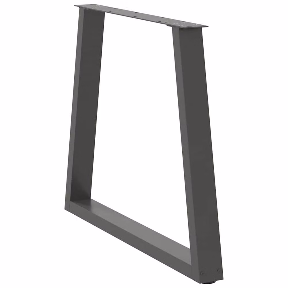 Berkfield Home V-Shape Dining Table Legs, 2 Pieces, Anthracite Steel, H: 70 x (72-73.3) cm – 2