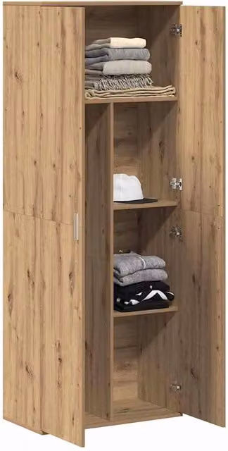 Berkfield Home Artisan Oak Highboard in Brown, W/D/H: 70 x 35 x 180 cm – 1