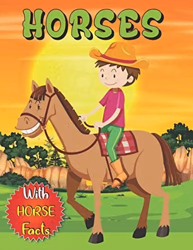 Horses Colouring Book for Kids with Horse and Pony Designs and Facts