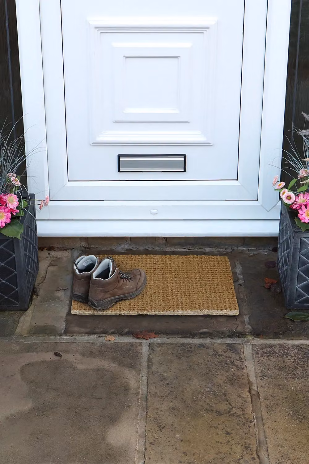 JVL Tallis Boucle Coir Door Mat in Natural Brown, W: 40 cm, D: 60 cm – 2