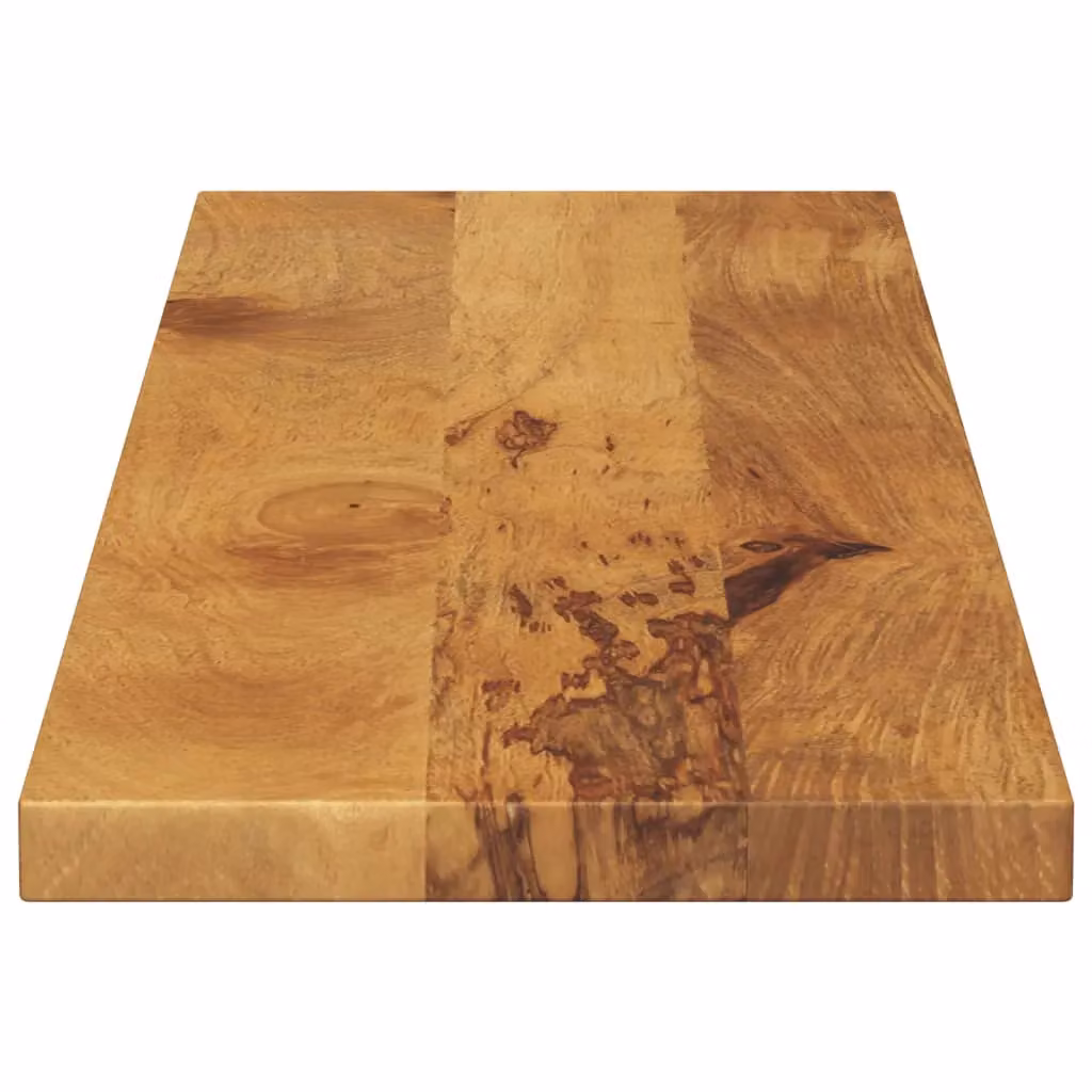 Berkfield Home Rectangular Solid Mango Wood Table Top, Brown, W: 110 cm, D: 20 cm, H: 3.8 cm – 3