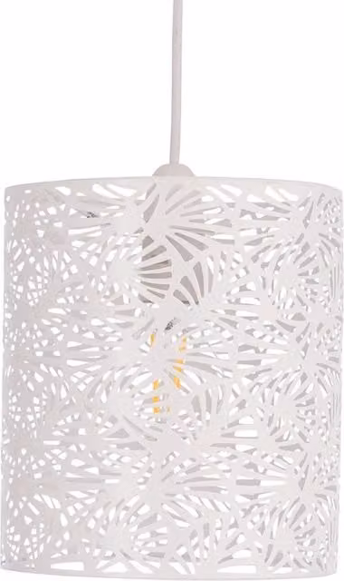 First Choice Lighting Maui White Metal Leaf Pendant Light Shade