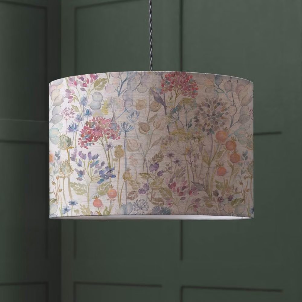 Voyage Maison Hedgerow Eva Floral Fabric Lampshade in Light Beige, Diameter: 40 cm, Height: 25 cm – 2