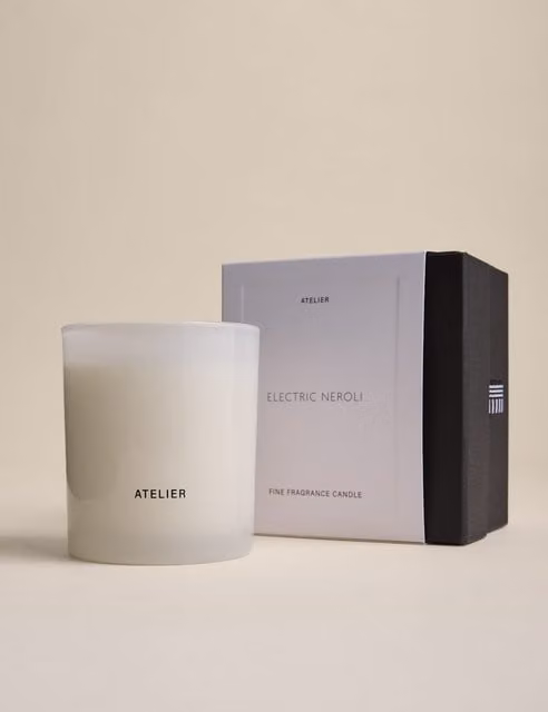 Atelier Electric Neroli Scented Candle in Black and White Mix