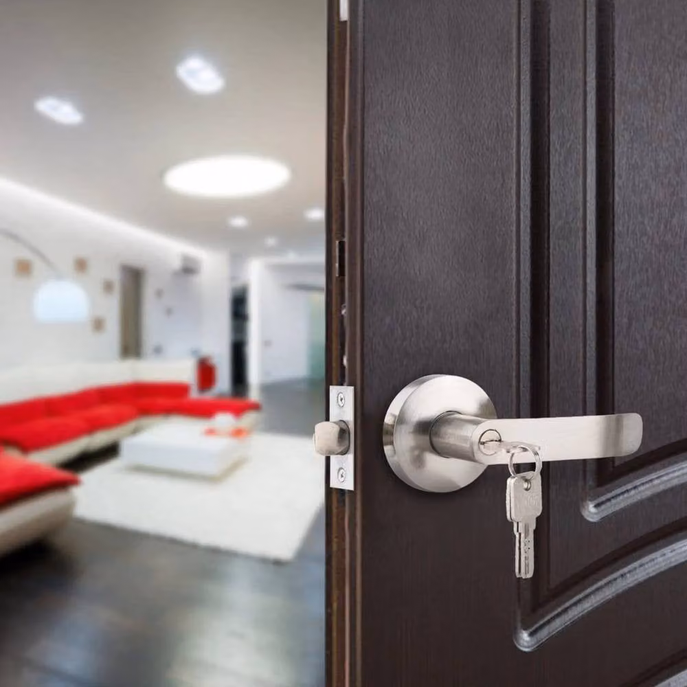 PAWNORA Silver 10X Entry Lever Three-Handle Door Lock Set in Aluminium Alloy – 2