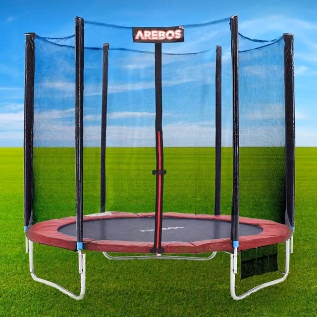 AREBOS Red PVC Trampoline Safety Pads for 6ft Trampolines