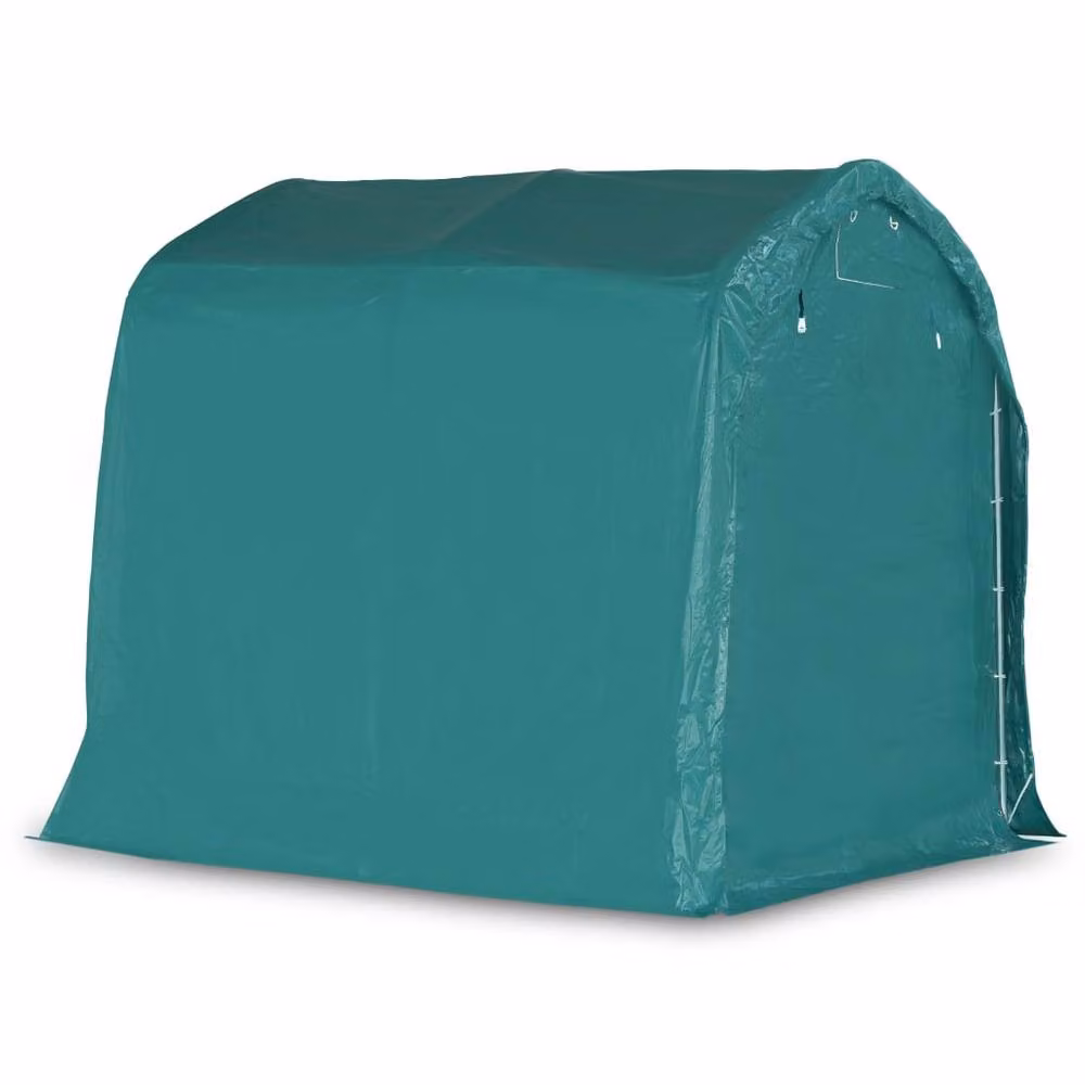 Berkfield Home Green PVC Curved Garage Tent W/D/H: 240 x 240 x 240 cm – 3