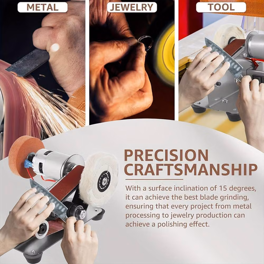 Ventryn Mini Belt Sander in Silver for DIY Woodworking and Crafting – 3