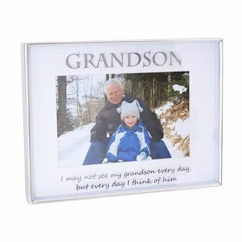 Happy Homewares Modern Rectangular Metal and Glass Single Picture Frame, Silver, W/H: 20 x 15 cm – 1