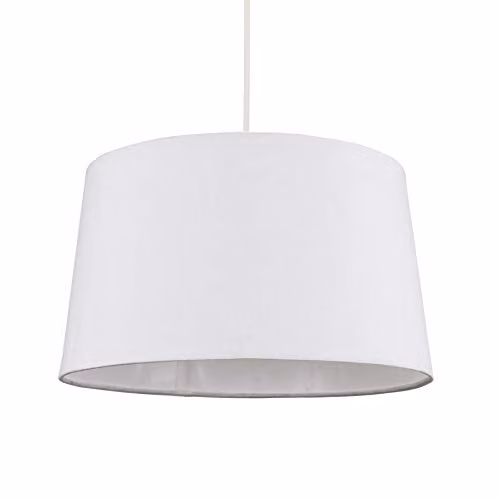 MiniSun Modern Tapered White Faux Linen Lampshade, Shade Width: 40 cm