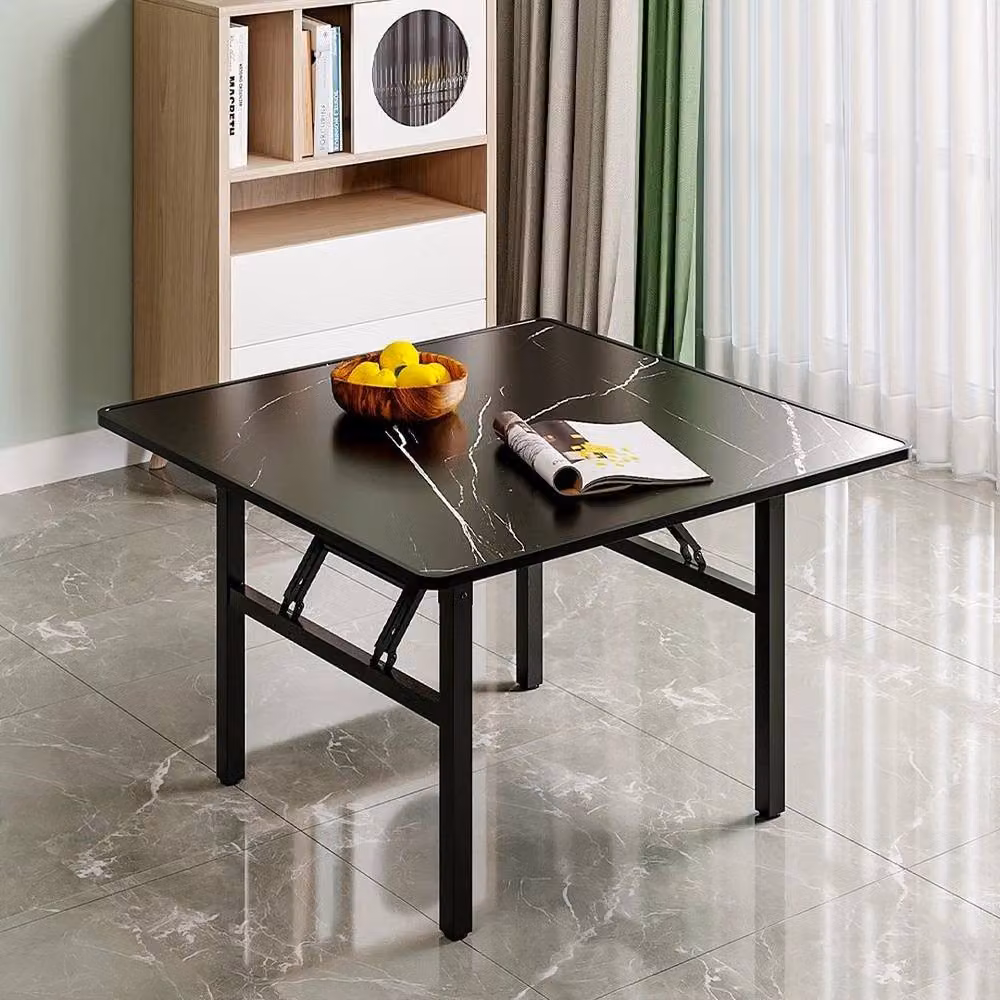 Kelvenix Foldable Square Coffee Table, Black, W/D/H: 60 x 60 x 51 cm – 4