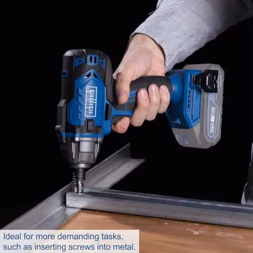 Scheppach C-ID180-X Cordless Impact Driver, 20V Blue, 180Nm Torque, 2800rpm, with LED Light and Belt Clip (Bare Tool) – 4