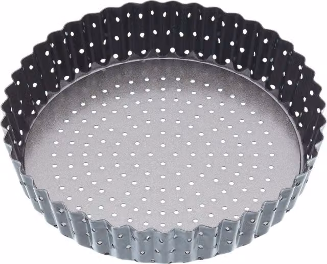 MasterClass Crusty Bake Non-stick Fluted Round 18cm Tart Tin in Black