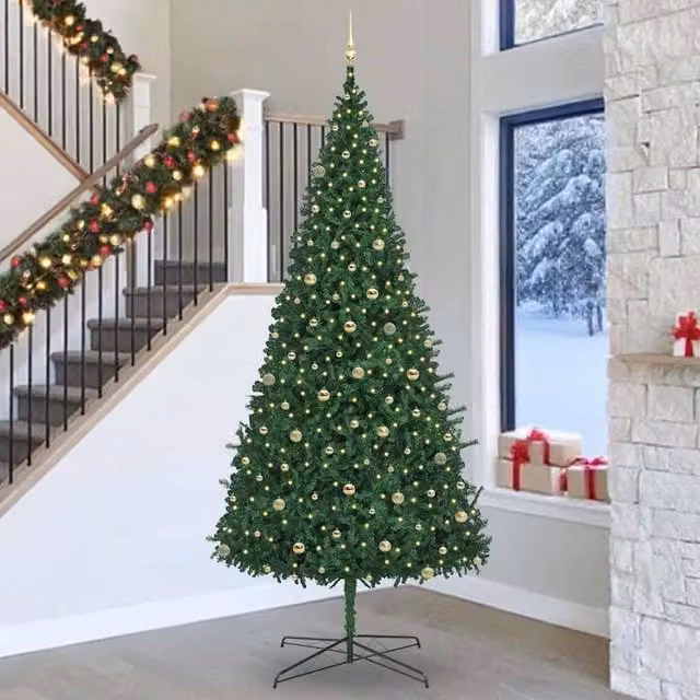 Berkfield Home Green Christmas Tree with Decorative String Lights, 400 cm – 1
