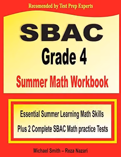 Math Notion SBAC Grade 4 Summer Math Workbook with Two Complete Practice Tests, Multicolour – 1