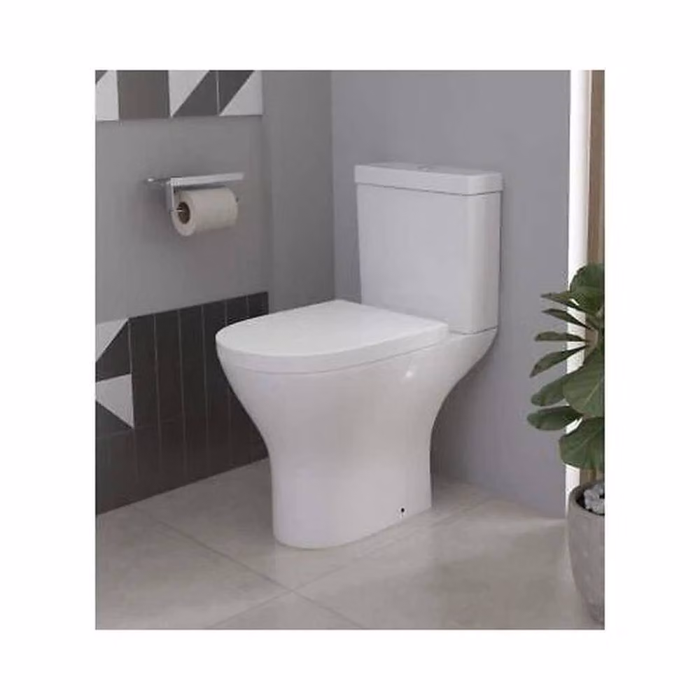 SPETLEK White Ceramic Bathroom Toilet Pan and Soft Close Cistern Seat, W: 60 cm, D: 52 cm – 2